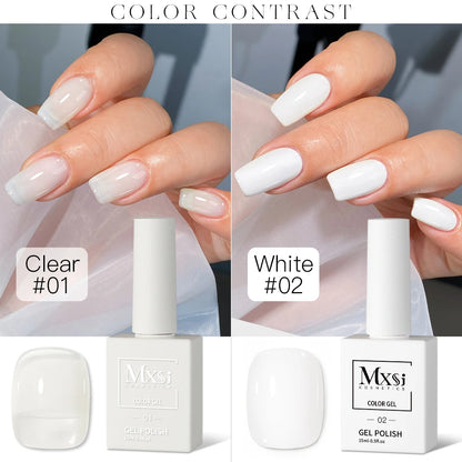 Gel Nail Polish Set - Neon Brown Royal Blue Red Green Pastel Nude Varnish - ZOOMNSTORE