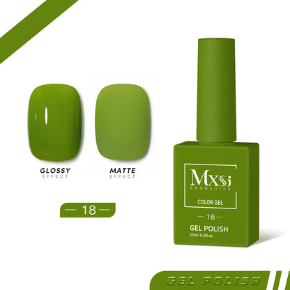 Gel Nail Polish Set - Neon Brown Royal Blue Red Green Pastel Nude Varnish - ZOOMNSTORE