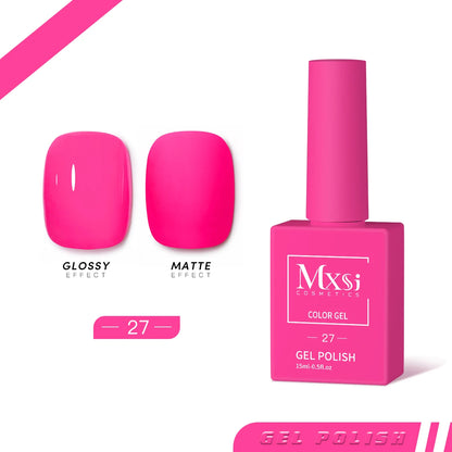 Gel Nail Polish Set - Neon Brown Royal Blue Red Green Pastel Nude Varnish - ZOOMNSTORE