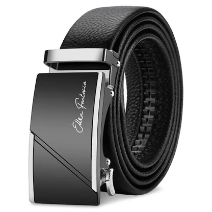 Genuine Leather Automatic Mens Belt - Adjustable Business Waistband - ZOOMNSTORE