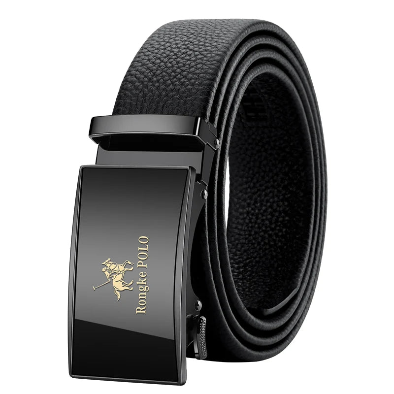 Genuine Leather Automatic Mens Belt - Adjustable Business Waistband - ZOOMNSTORE