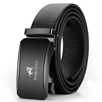 Genuine Leather Automatic Mens Belt - Adjustable Business Waistband - ZOOMNSTORE