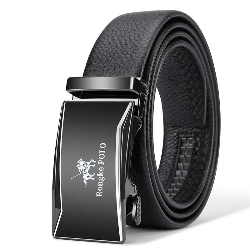 Genuine Leather Automatic Mens Belt - Adjustable Business Waistband - ZOOMNSTORE