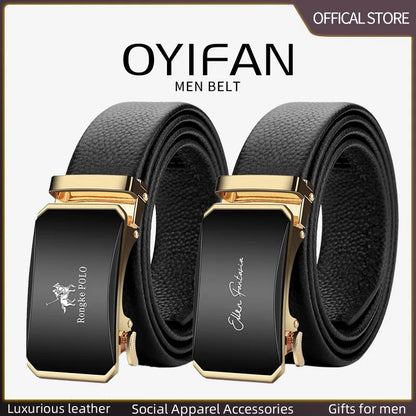 Genuine Leather Belt - Adjustable Men’s Ratchet Belt | Metal Buckle, Durable Cowhide Strap - ZOOMNSTORE
