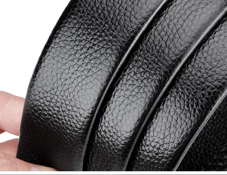 Genuine Leather Belt - Adjustable Men’s Ratchet Belt | Metal Buckle, Durable Cowhide Strap - ZOOMNSTORE