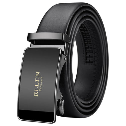 Genuine Leather Belt - Adjustable Men’s Ratchet Belt | Metal Buckle, Durable Cowhide Strap - ZOOMNSTORE