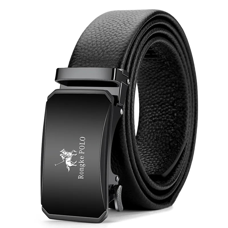 Genuine Leather Belt - Adjustable Men’s Ratchet Belt | Metal Buckle, Durable Cowhide Strap - ZOOMNSTORE