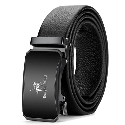Genuine Leather Belt - Adjustable Men’s Ratchet Belt | Metal Buckle, Durable Cowhide Strap - ZOOMNSTORE
