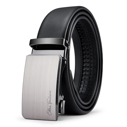 Genuine Leather Belt - Adjustable Men’s Ratchet Belt | Metal Buckle, Durable Cowhide Strap - ZOOMNSTORE