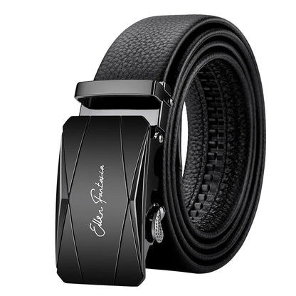 Genuine Leather Belt - Adjustable Men’s Ratchet Belt | Metal Buckle, Durable Cowhide Strap - ZOOMNSTORE