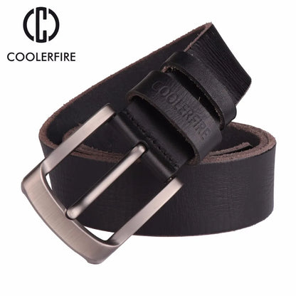 Genuine Leather Mens Belt - Full Grain Cowhide Jeans Belt - ZOOMNSTORE
