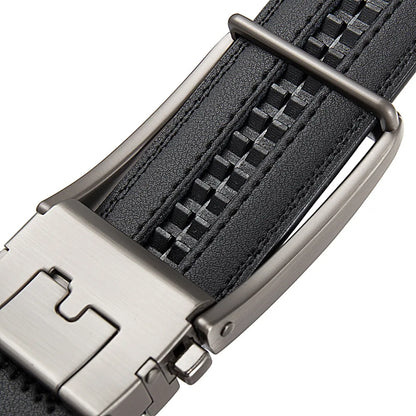 Genuine Leather Belt – Luxury Brand Men's Automatic Buckle Jeans Strap - ZOOMNSTORE