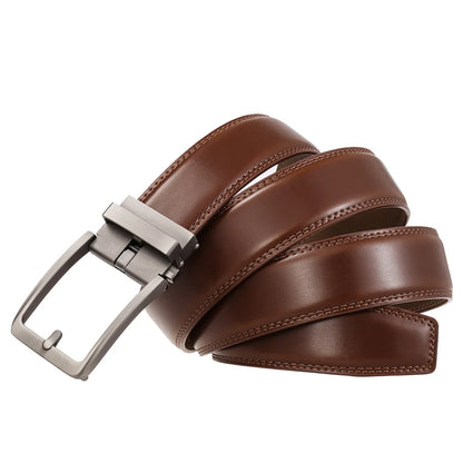 Genuine Leather Belt – Luxury Brand Men's Automatic Buckle Jeans Strap - ZOOMNSTORE