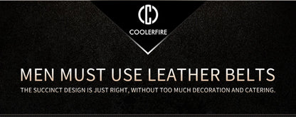 Genuine Leather Belt - Men Cowhide Pin Buckle Adjustable Black Brown Strap - ZOOMNSTORE