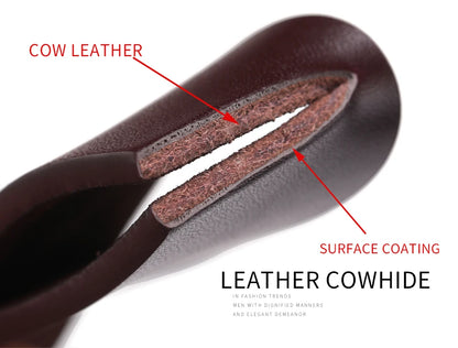 Genuine Leather Belt - Men Cowhide Pin Buckle Adjustable Black Brown Strap - ZOOMNSTORE