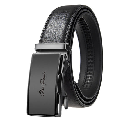 Genuine Leather Belt – Men’s Automatic Buckle Business Belt | Fashion Designer - ZOOMNSTORE