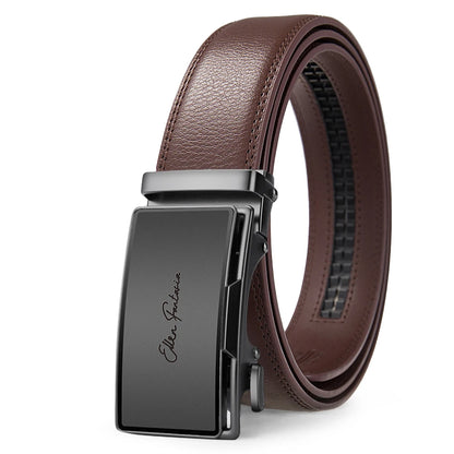 Genuine Leather Belt – Men’s Automatic Buckle Business Belt | Fashion Designer - ZOOMNSTORE