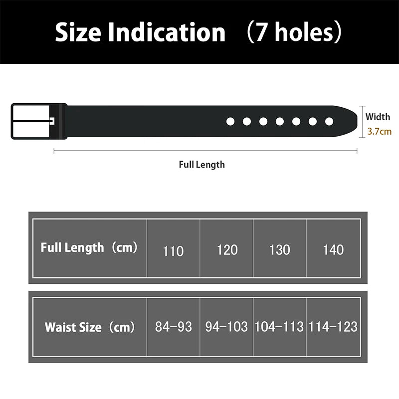 Genuine Leather Belt - Men's Casual Large Size Alloy Pin Buckle Business Suit - ZOOMNSTORE