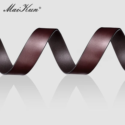 Genuine Leather Belt - Men's Casual Large Size Alloy Pin Buckle Business Suit - ZOOMNSTORE