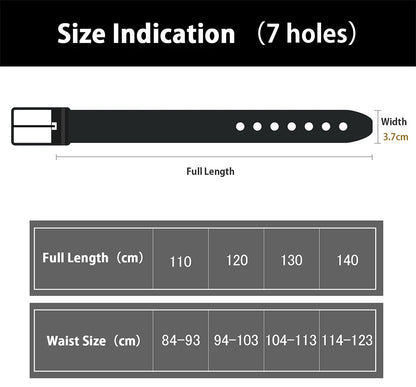 Genuine Leather Belt - Men's Casual Large Size Alloy Pin Buckle Business Suit - ZOOMNSTORE