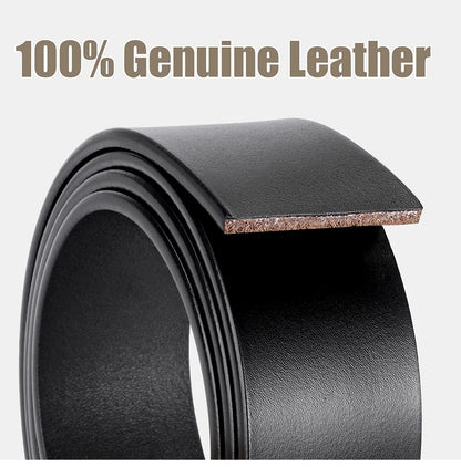 Genuine Leather Belt - Men's Casual Large Size Alloy Pin Buckle Business Suit - ZOOMNSTORE
