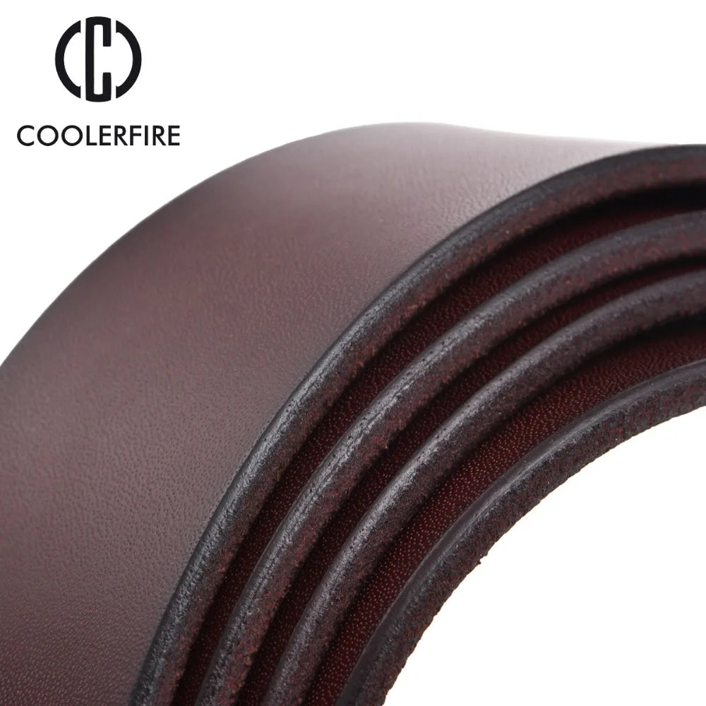 Genuine Leather Belt - Men's Wide Cowboy Style Pin Buckle Fashion Accessory - ZOOMNSTORE