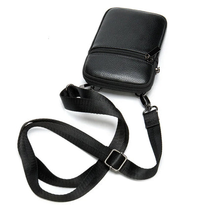 Genuine Leather Messenger Bag - Men's Luxury Crossbody With Zipper Closure - ZOOMNSTORE
