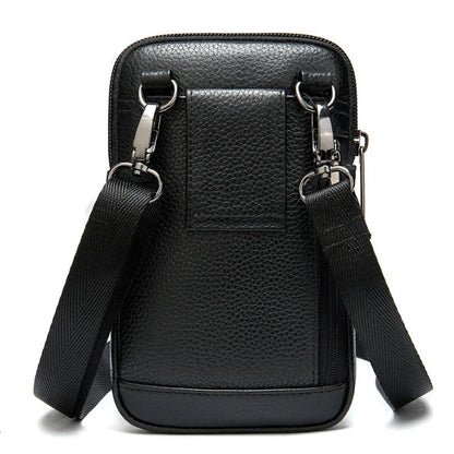 Genuine Leather Messenger Bag - Men's Luxury Crossbody With Zipper Closure - ZOOMNSTORE