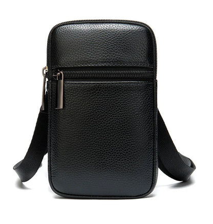 Genuine Leather Messenger Bag - Men's Luxury Crossbody With Zipper Closure - ZOOMNSTORE