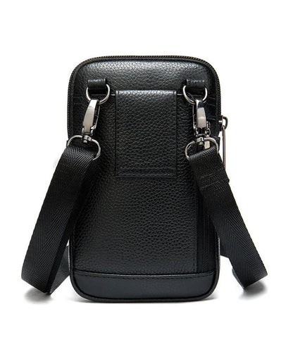 Genuine Leather Messenger Bag - Men's Luxury Crossbody With Zipper Closure - ZOOMNSTORE
