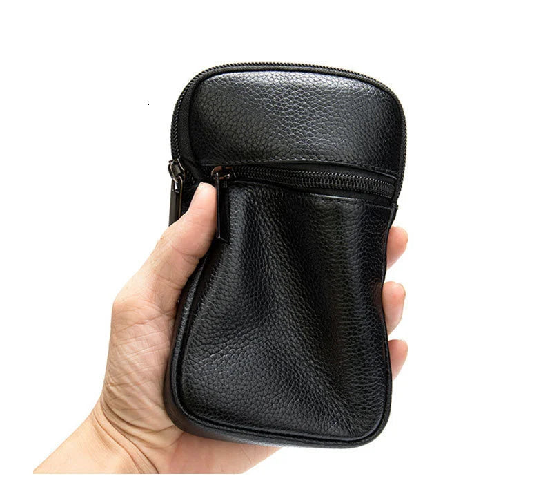 Genuine Leather Messenger Bag - Men's Luxury Crossbody With Zipper Closure - ZOOMNSTORE