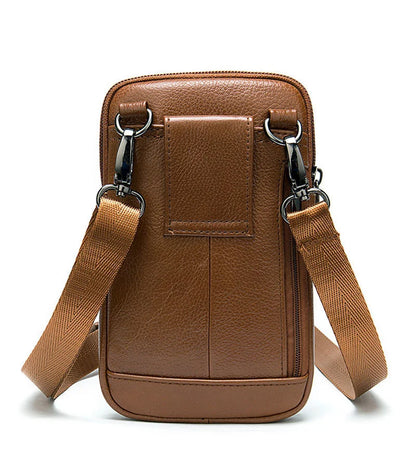 Genuine Leather Messenger Bag - Men's Luxury Crossbody With Zipper Closure - ZOOMNSTORE