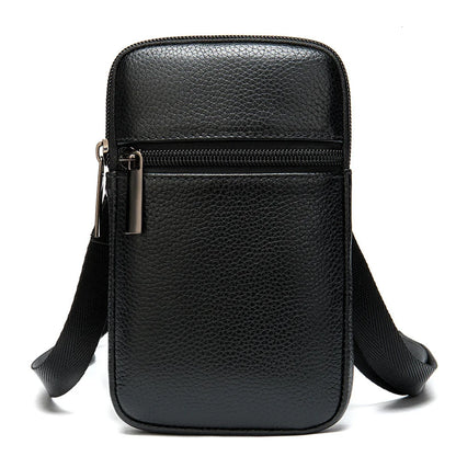Genuine Leather Messenger Bag - Men's Luxury Crossbody With Zipper Closure - ZOOMNSTORE