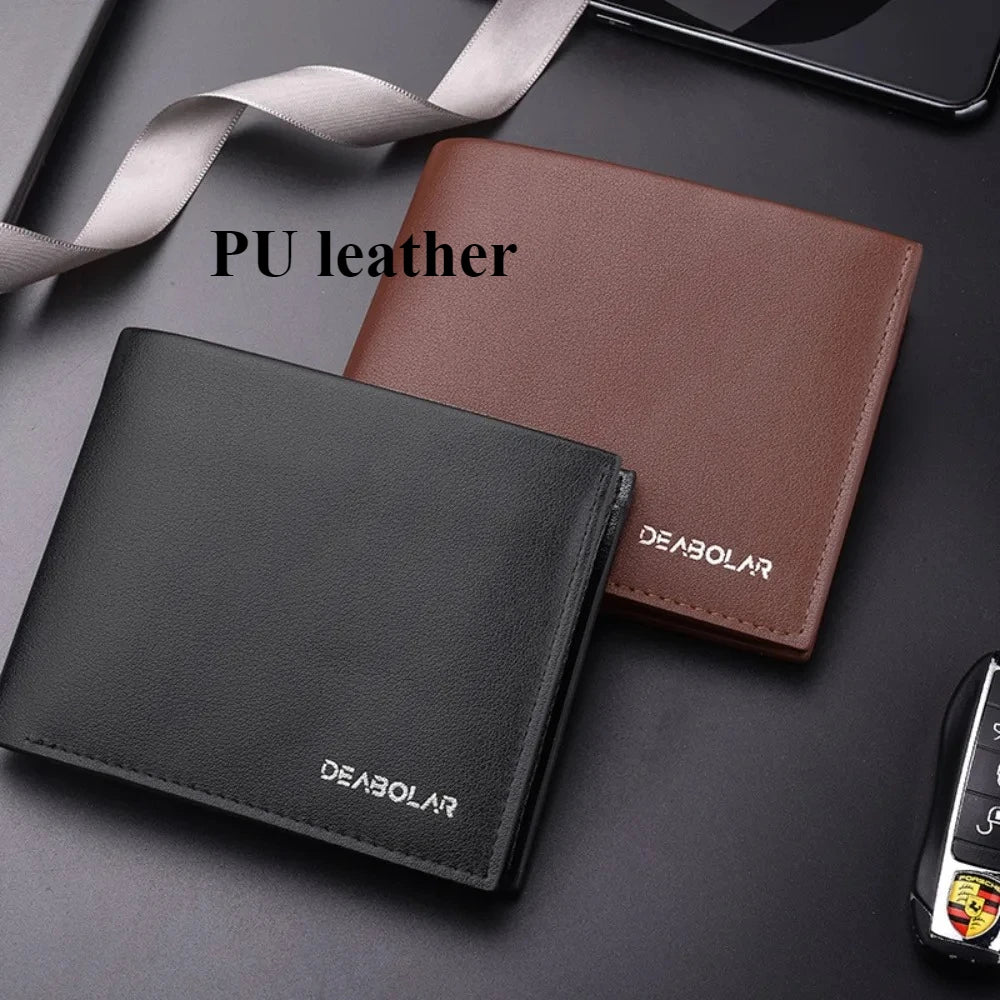 Genuine Leather Mens Wallet - Premium Real Cowhide Short Wallet - ZOOMNSTORE