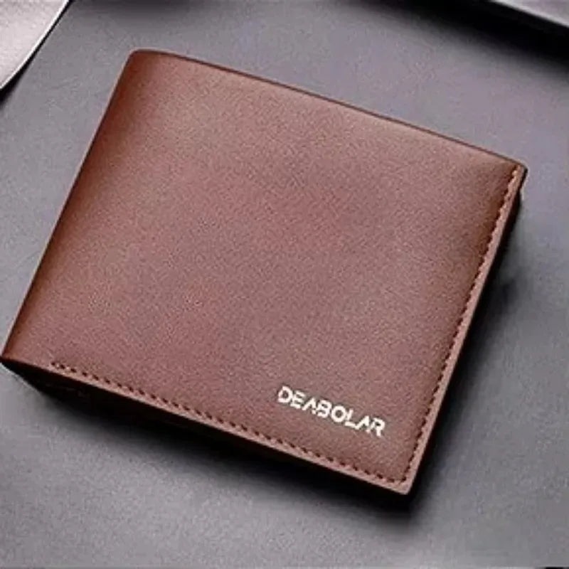 Genuine Leather Mens Wallet - Premium Real Cowhide Short Wallet - ZOOMNSTORE