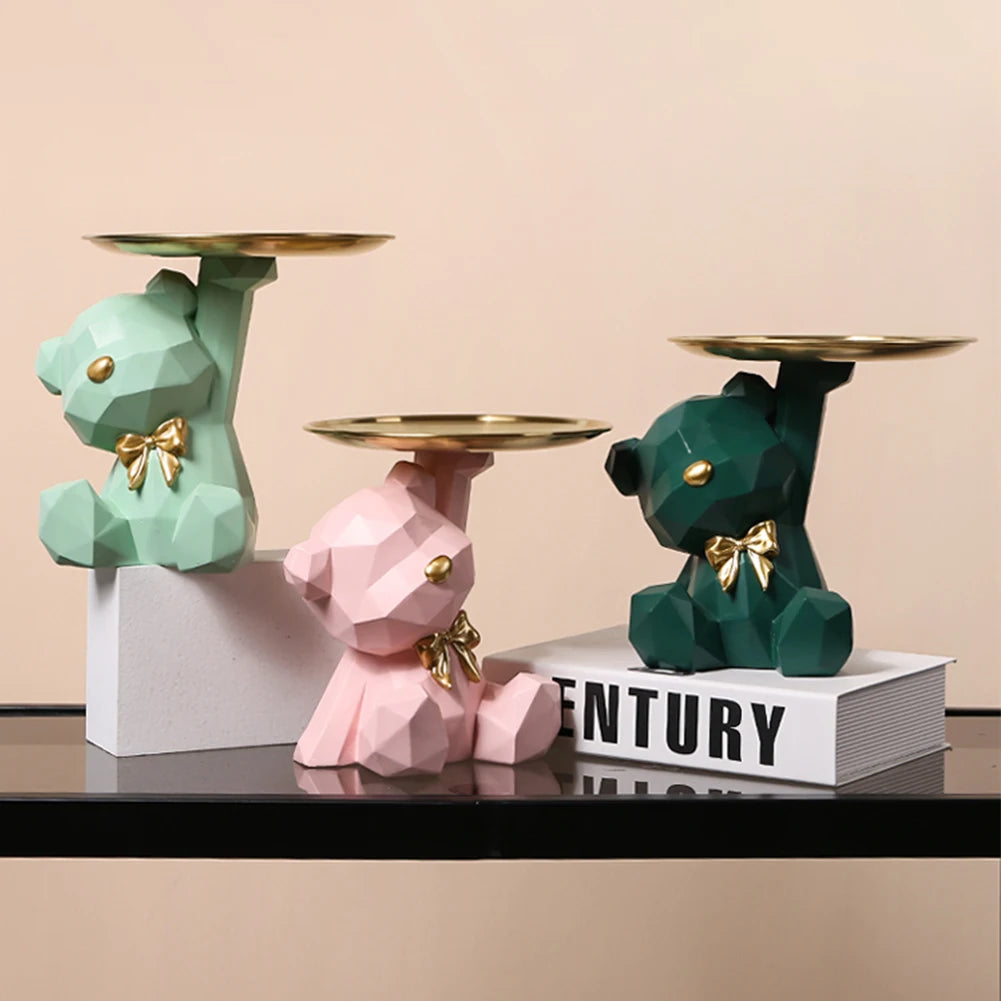 Geometric Bear Resin Desk Decoration - Storage Sculpture for Office  Home - ZOOMNSTORE