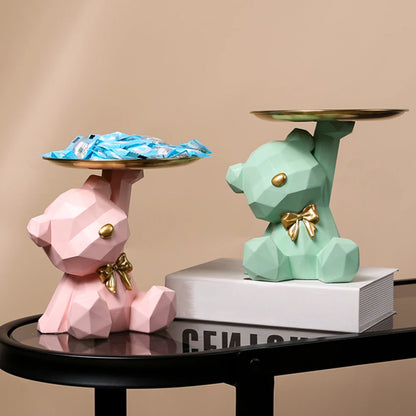Geometric Bear Resin Desk Decoration - Storage Sculpture for Office  Home - ZOOMNSTORE