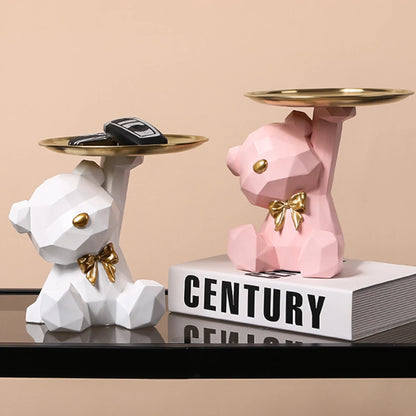 Geometric Bear Resin Desk Decoration - Storage Sculpture for Office  Home - ZOOMNSTORE