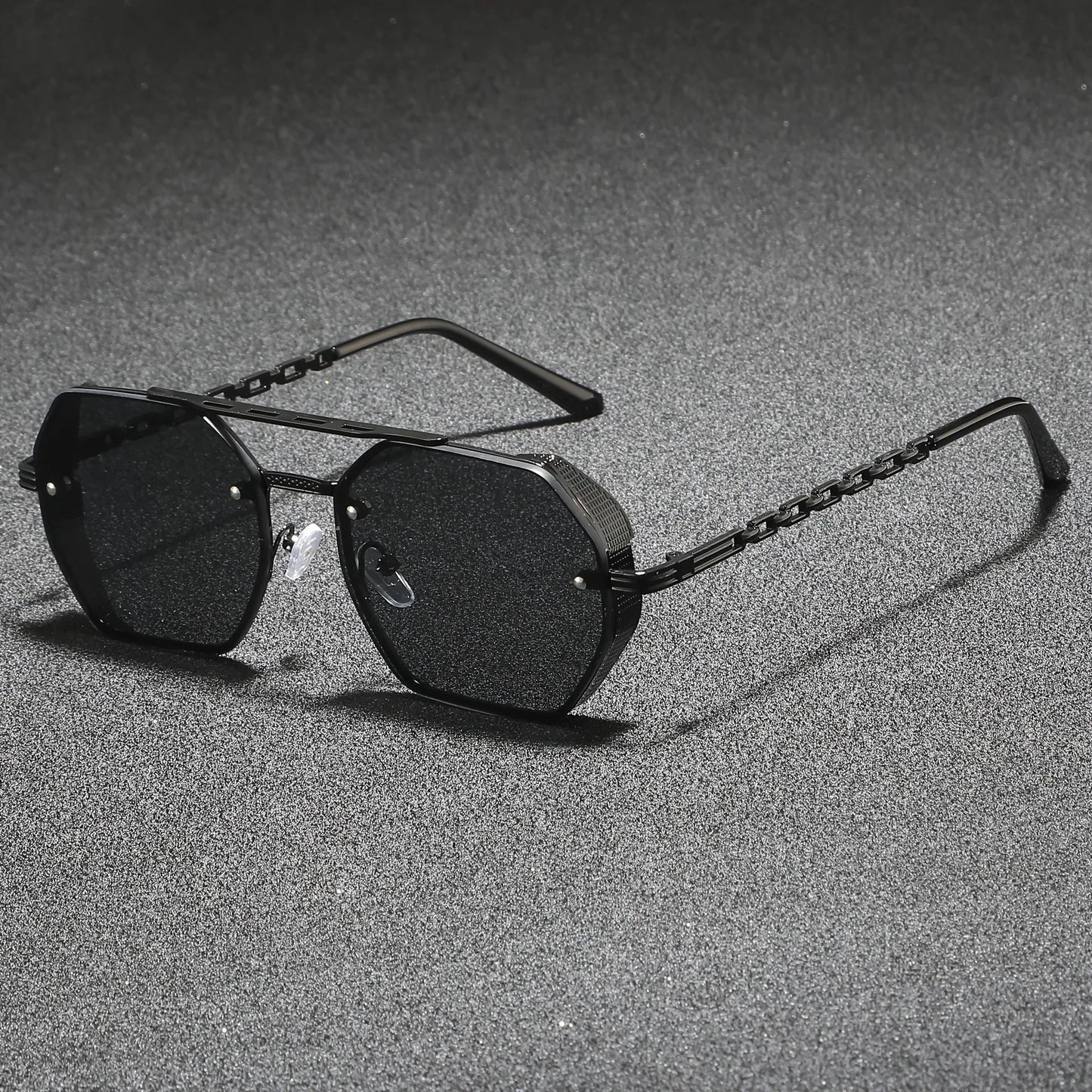 Geometric Metal Frame Sunglasses - UV400 Designer Shades for Men  Women - ZOOMNSTORE