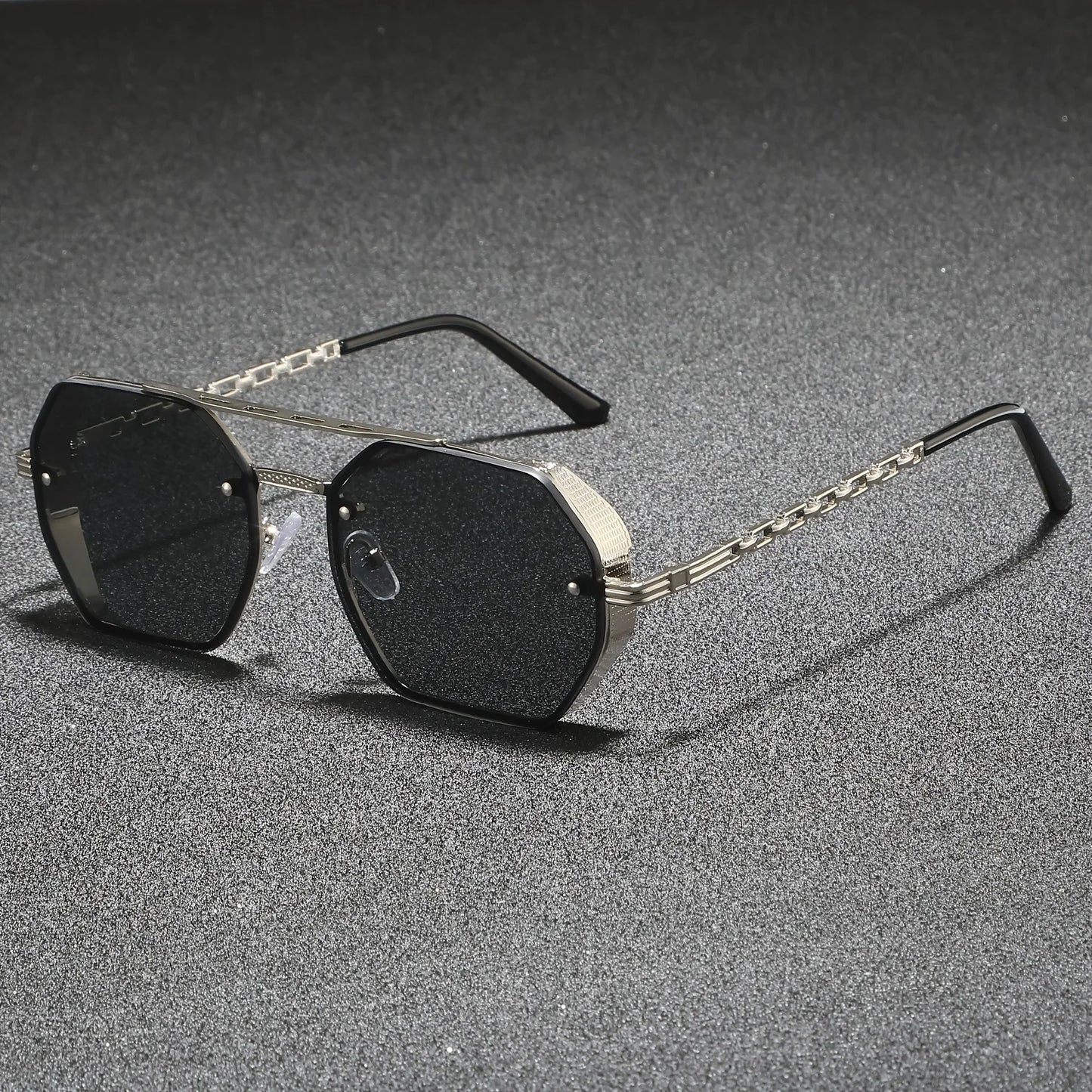 Geometric Metal Frame Sunglasses - UV400 Designer Shades for Men  Women - ZOOMNSTORE