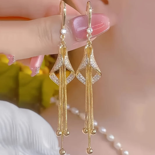 Geometric Tassel Earrings - Fashionable Boutique Jewelry - ZOOMNSTORE