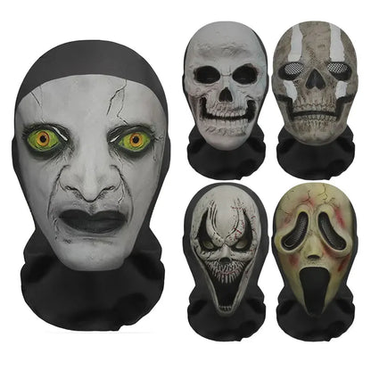 3D Ghost Face Mask - Halloween Balaclava Breathable Cosplay Prop - ZOOMNSTORE