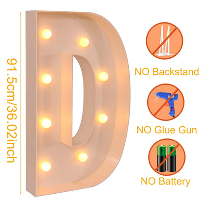 Giant LED Light Box - 915CM Baby Shower Birthday  Wedding Decor - ZOOMNSTORE