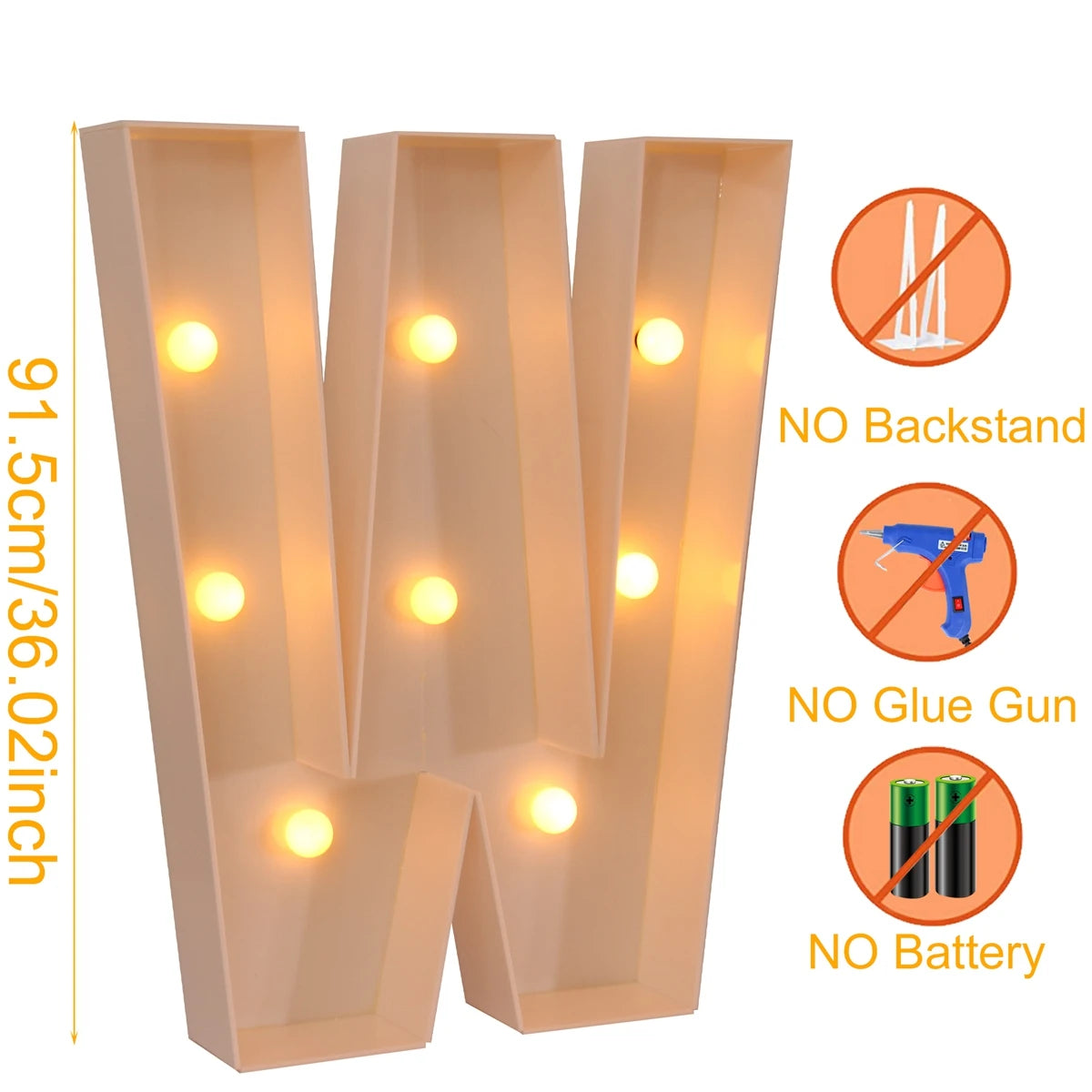 Giant LED Light Box - 915CM Baby Shower Birthday  Wedding Decor - ZOOMNSTORE