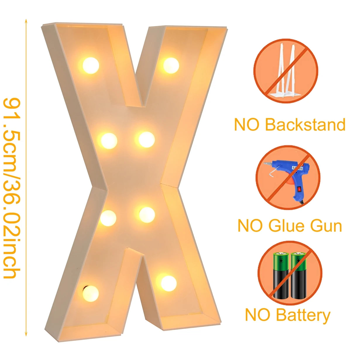 Giant LED Light Box - 915CM Baby Shower Birthday  Wedding Decor - ZOOMNSTORE