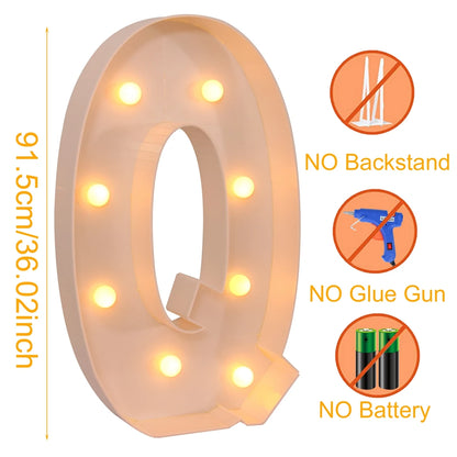 Giant LED Light Box - 915CM Baby Shower Birthday  Wedding Decor - ZOOMNSTORE