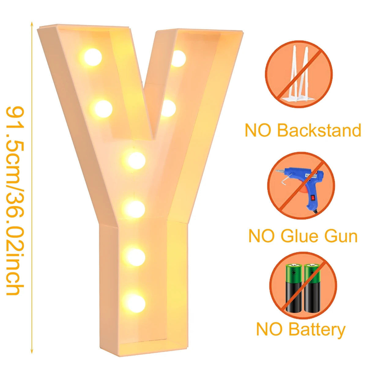 Giant LED Light Box - 915CM Baby Shower Birthday  Wedding Decor - ZOOMNSTORE