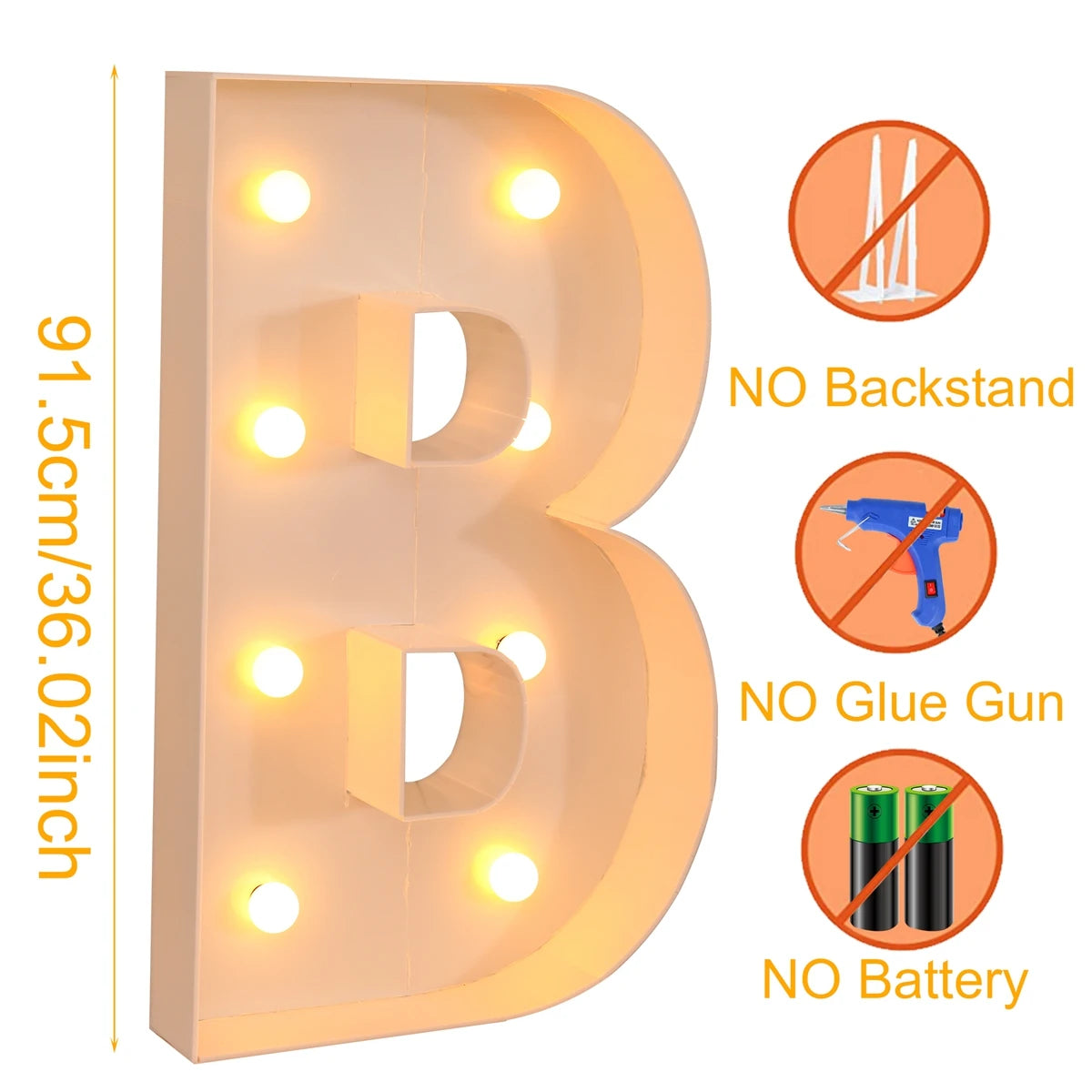Giant LED Light Box - 915CM Baby Shower Birthday  Wedding Decor - ZOOMNSTORE