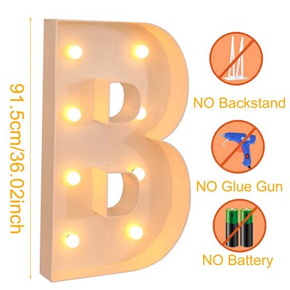 Giant LED Light Box - 915CM Baby Shower Birthday  Wedding Decor - ZOOMNSTORE