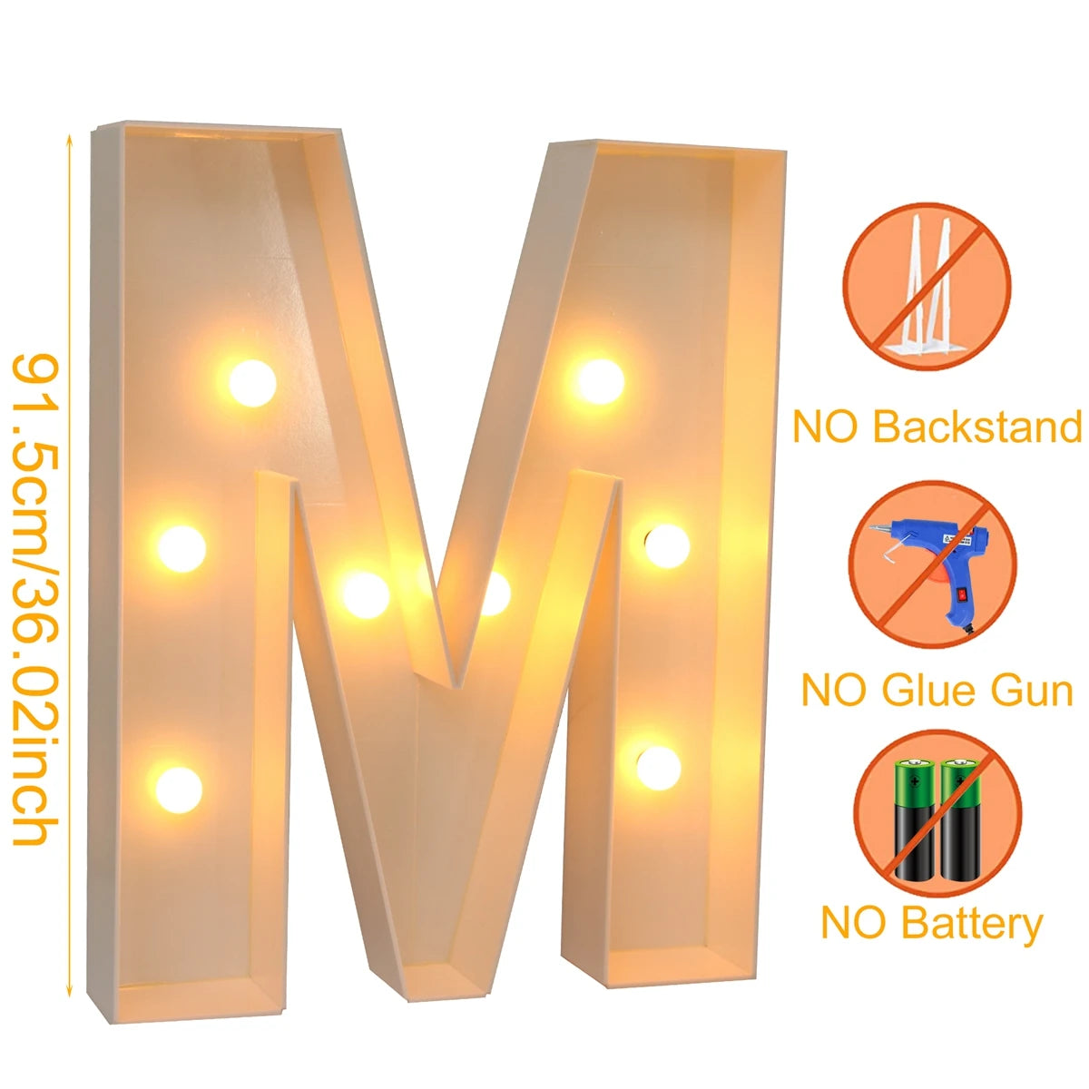 Giant LED Light Box - 915CM Baby Shower Birthday  Wedding Decor - ZOOMNSTORE